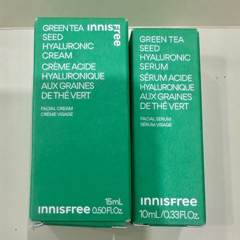 INNIS FREE GREEN‎ TEA Hyaluronic Cream 15ml+10ml